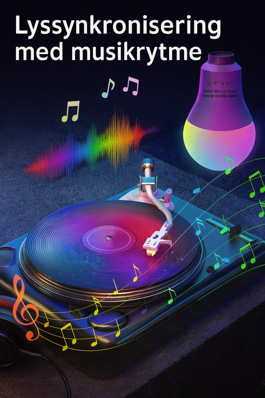 > Smart RGB LED lyspære E27 – Styr lyset med App og Bluetooth