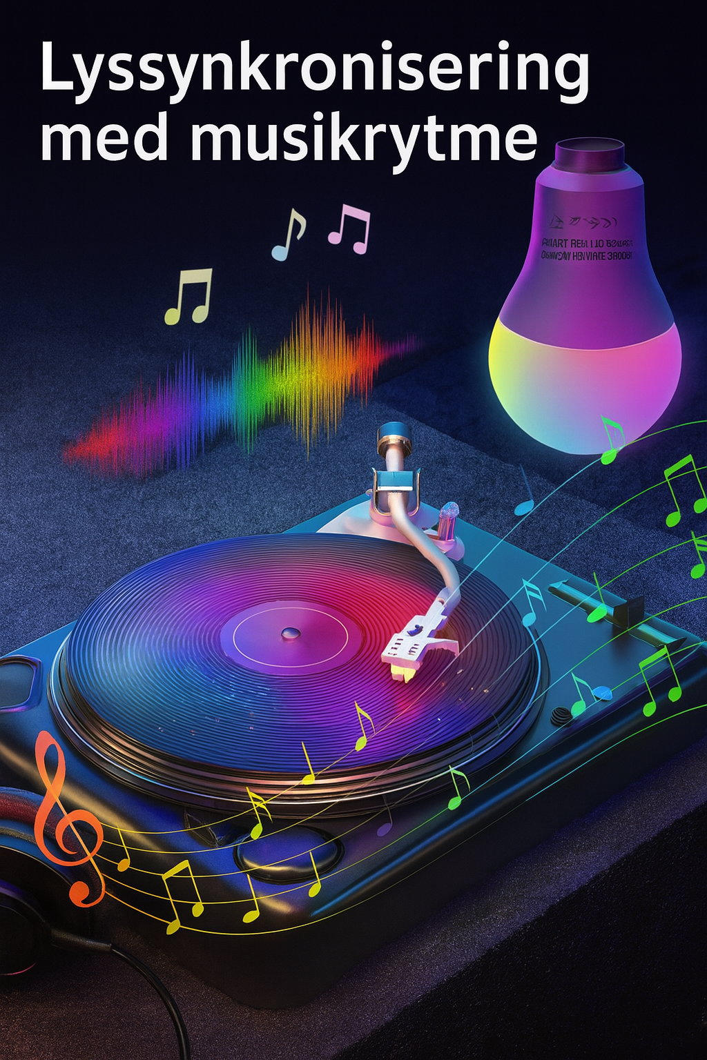 > Smart RGB LED lyspære E27 – Styr lyset med App og Bluetooth